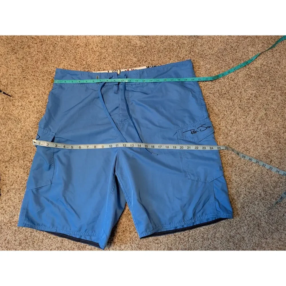 RON JON SURF SHOP Men's Board Shorts/swim shorts, Size 38; Blue